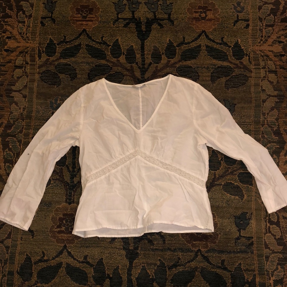 White J-Crew Scoop Top